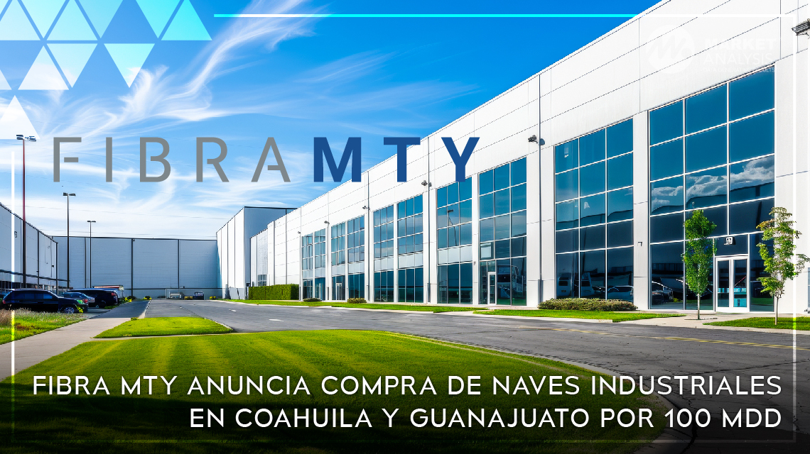 Fibra Mty anuncia compra de naves industriales en Coahuila y Guanajuato por 100 MDD