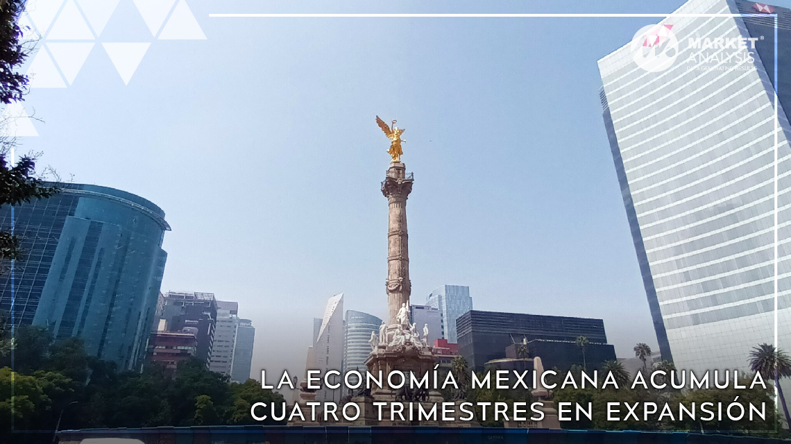 La economía mexicana acumula cuatro trimestres en expansión