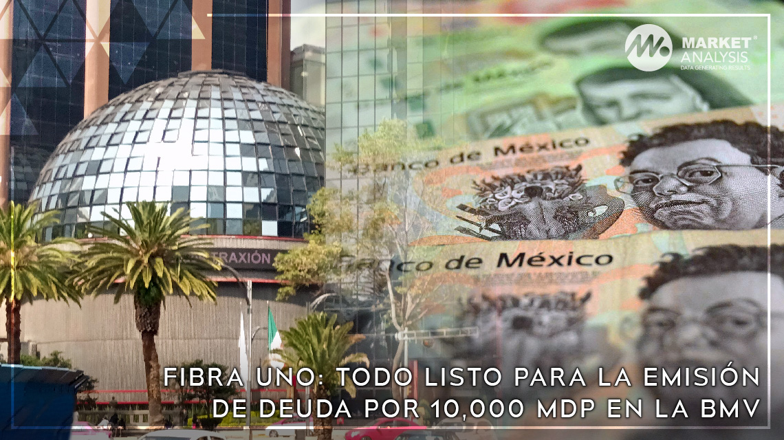 Fibra Uno: todo listo para la emisión de deuda por 10,000 mdp en la BMV