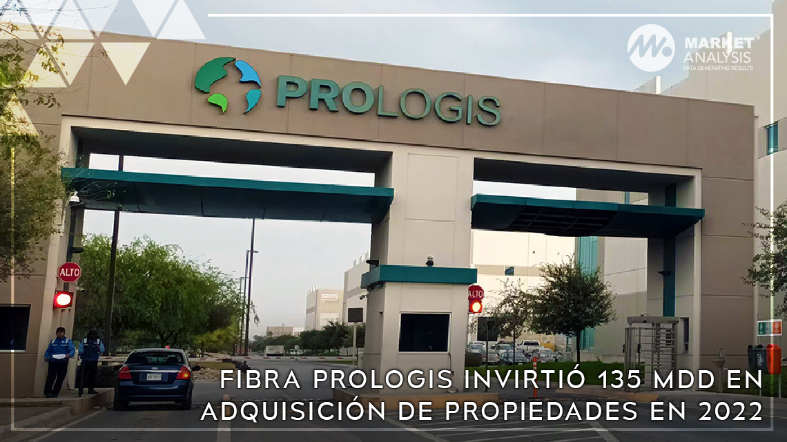 Fibra Prologis invirtio 135 mdd en adquisicion de propiedades en 2022