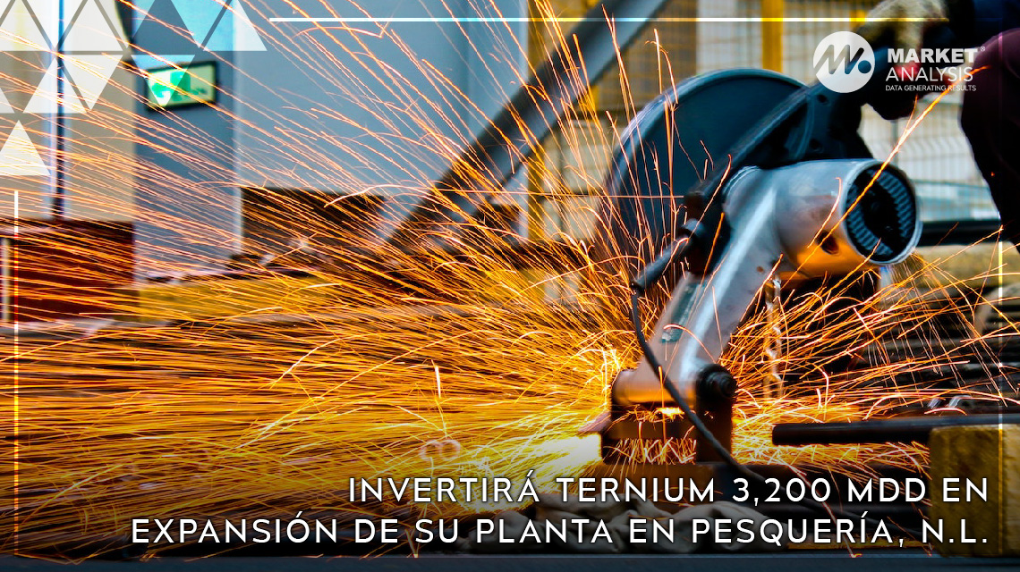 Invertirá Ternium 3200 MDD en expansión de su planta en Pesquería NL