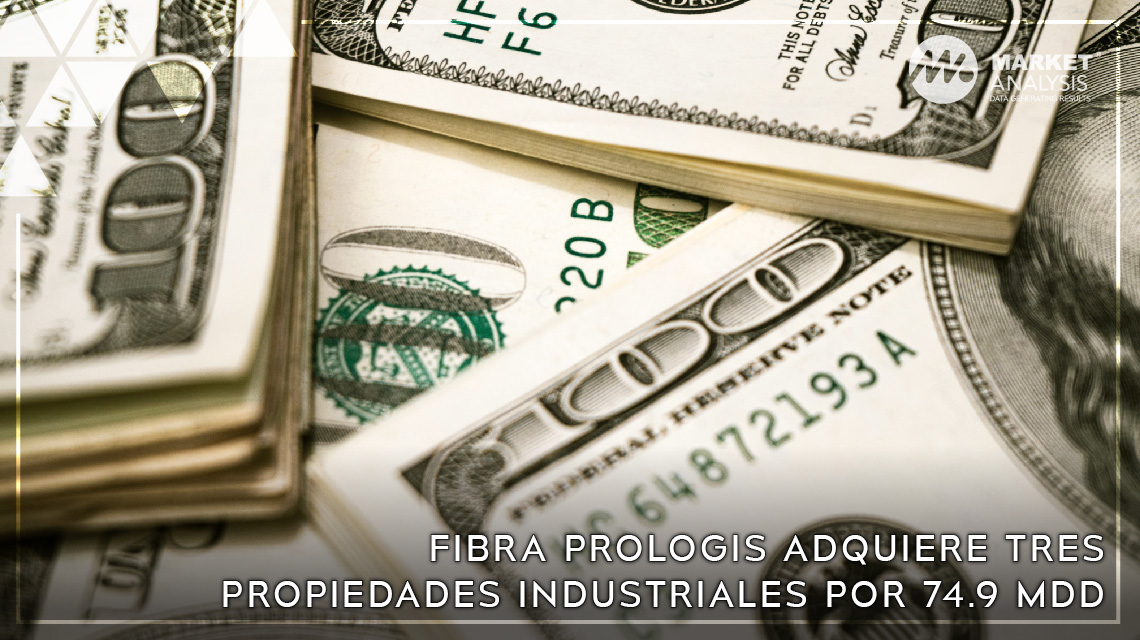 Fibra Prologis adquiere tres propiedades industriales por 74.9 MDD
