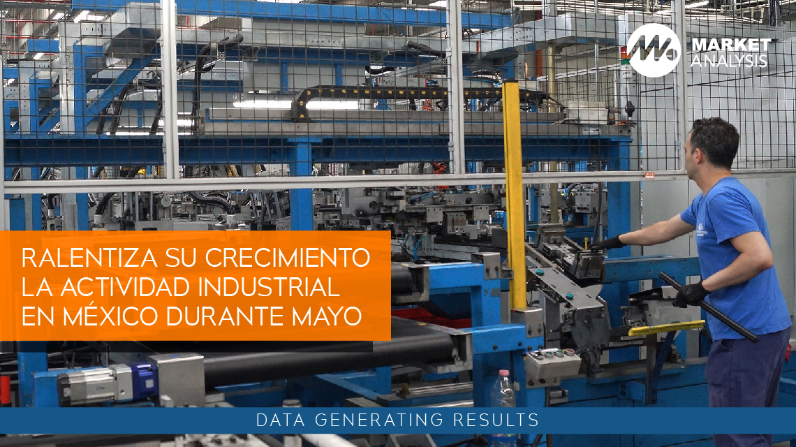 Ralentiza su crecimiento la actividad industrial en México durante mayo