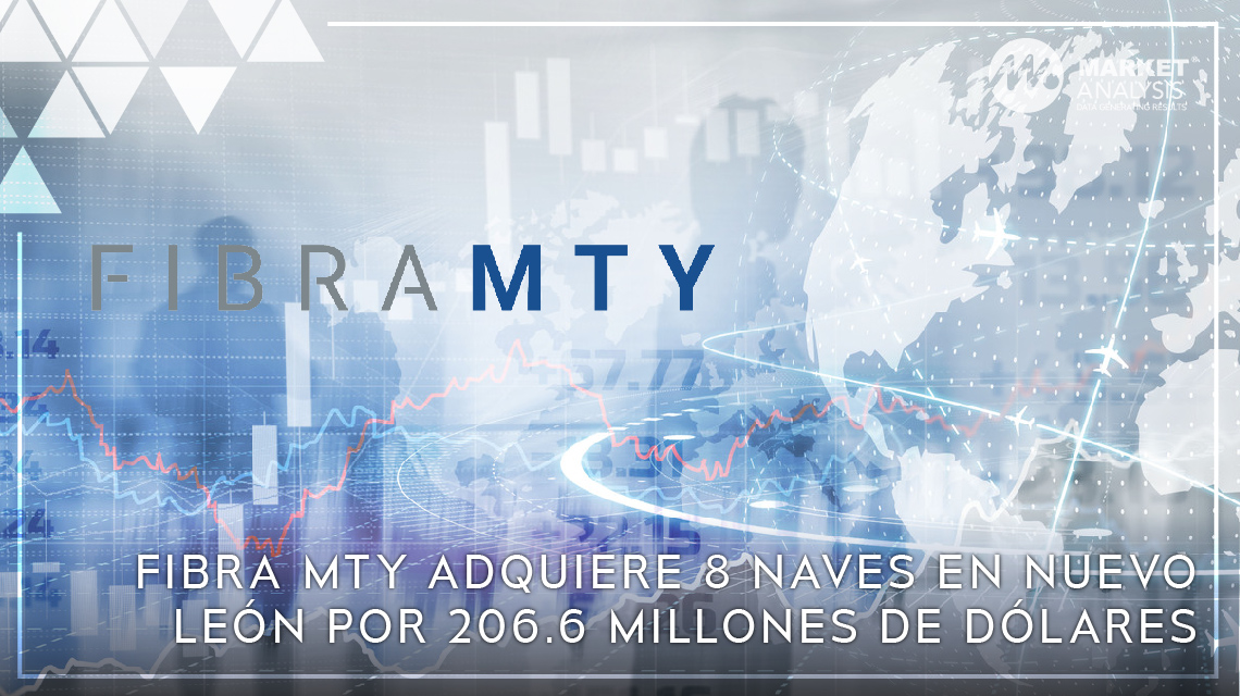 Fibra Mty adquiere 8 naves en Nuevo León por 206.6 millones de dólares