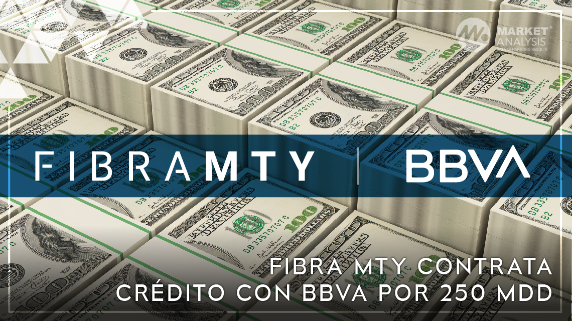 Fibra Mty contrata crédito con BBVA por 250 mdd